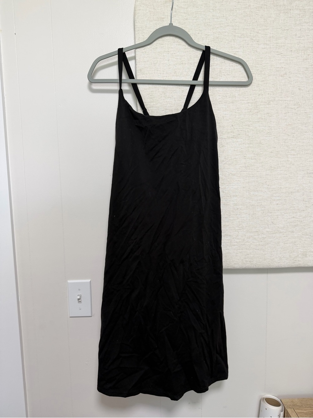 HALARA Black Mini Slip Dress